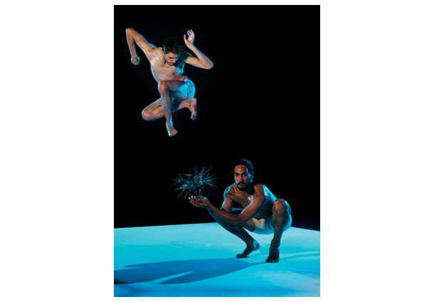 Elma Kris and Daniel Riley McKinley / Bangarra Dance Theatre's Belong / Photograph: Jason Capobianco